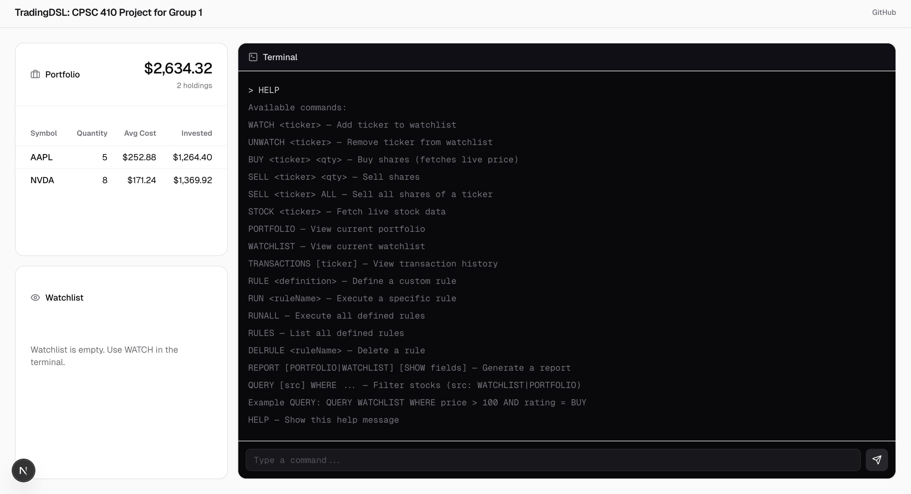TradingDSL screenshot 3